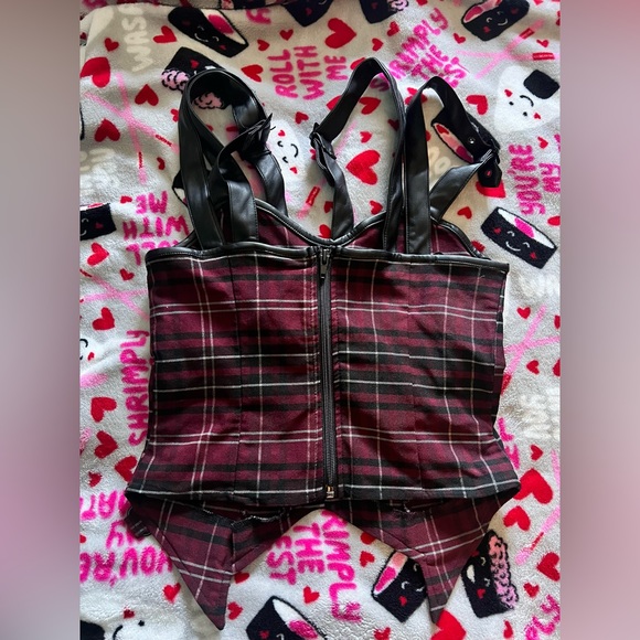 Killstar Red Tartan/Plaid Top - Picture 2 of 4